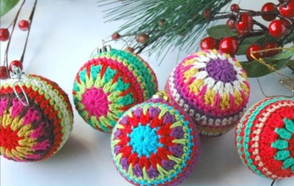 DESCARGABLE: Patrón de bolas Navideñas
