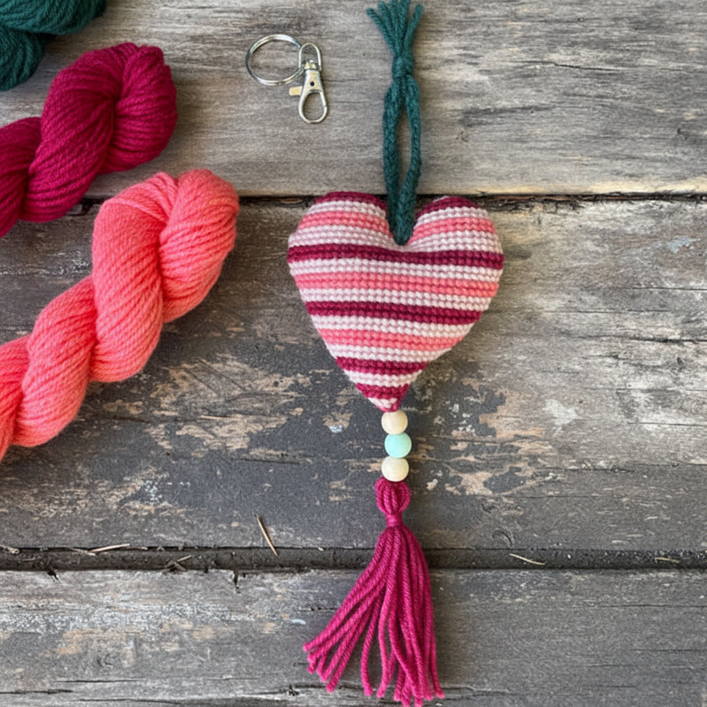 Kit Charm Corazón Rayas