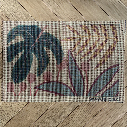 Esterilla Tropic white 35x55